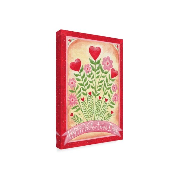 Melinda Hipsher 'Valentines Day Happy Flowers' Canvas Art,22x32